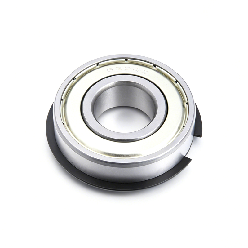 Rulmentul cu bile 6204ZZNR este dublu ecranat cu un inel elastic și are performanță industrială